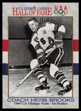 1991 Impel U.S. Olympic Hall of Fame #72 Coach Herb Brooks USA  Hockey