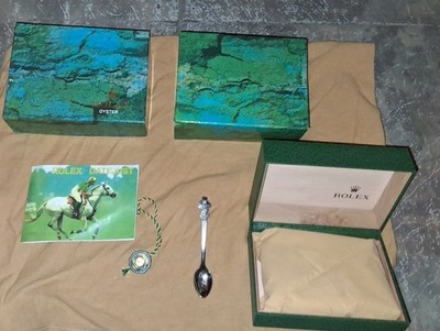 Genuine Rolex Datejust 16233 Wood Box, Booklet,Tag**bonus ROLEXspoon