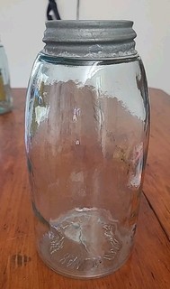 Beehive Antique Fruit Canning Jar Whittled 8 1/2" Diameter Hawley Glass Co. PA