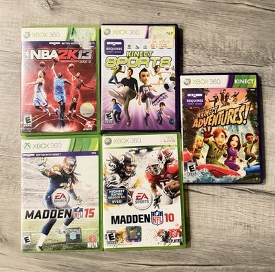 Xbox 360 Kinect Compatible Game Lot: NBA 2K13, Madden NFL, Kinect Sports