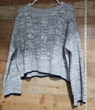 A.N.A - Drop Shoulder Pullover Grey Sweater   SIZE M