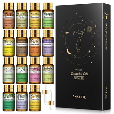 15PCS Essential Oils Gift Set  Premium Quality 100% Natural Pure Essential Oi...