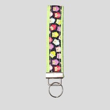 Owl Key Fob Handmade Key Ring Keychain Wristlet 6"