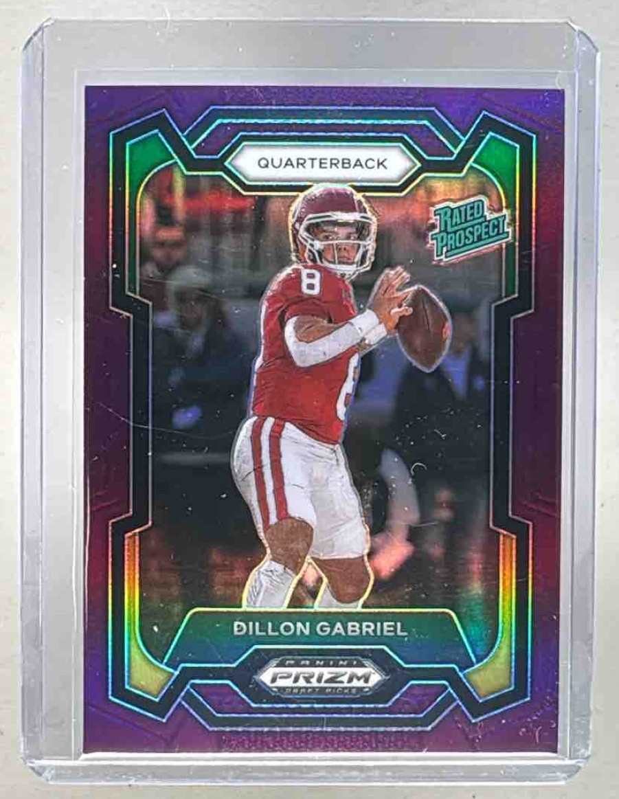 Dillon Gabriel 2024 Panini Prizm Draft Picks #197 Purple Rated Prospect /75