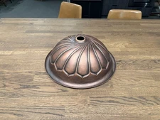 17" Hammered Copper Bathroom Sink Drop In Top Mount