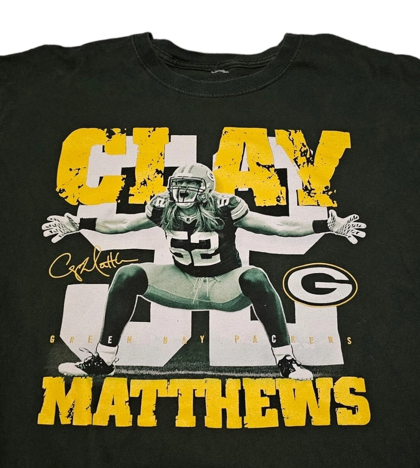Camiseta Reebok NFL Green Bay Packers Gráfica Adulto L Clay Matthews #52 Futebol - Imagem 2 de 4