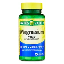 Spring Valley Magnesium Bone & Muscle Health Dietary Supplement Tablets, 250 mg,