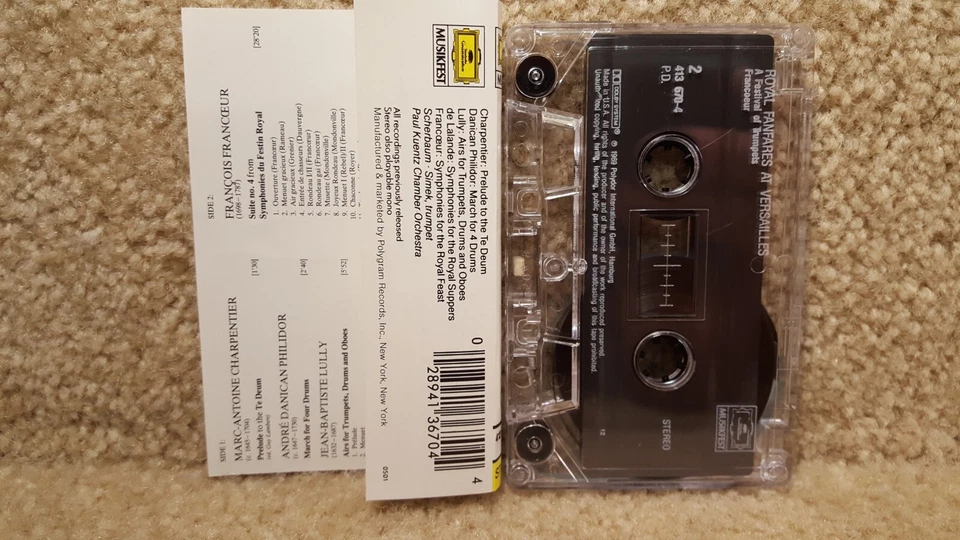 Royal Fanfares At Versailles Кассета Фестиваль Труб Jean Baptiste Lully - Изображение 2 из 4