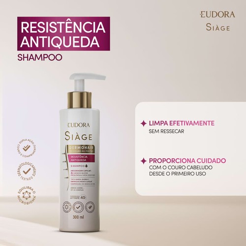 Eudora - Siage - Dermo Hair - Shampoo 300Ml - (Shampoo 10.14FlOz) - 第 2/3 張圖片
