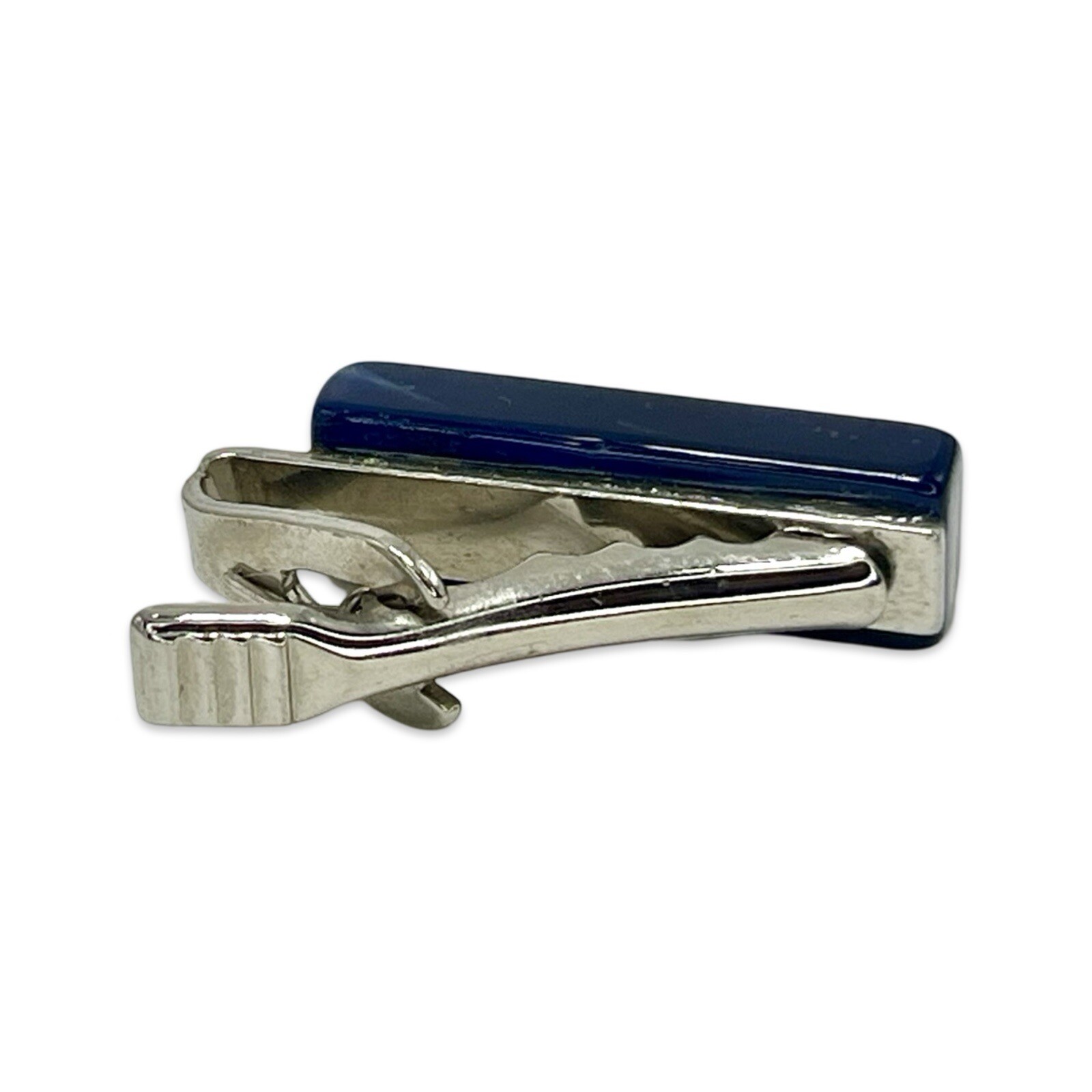 Vintage/Antique Silvertone Rectangular Blue Stone… - image 5