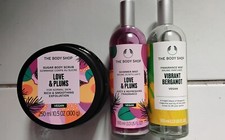 The Body Shop Vegan 250ml Sugar Body Scrub & 2 X 100ml Mist Bundle