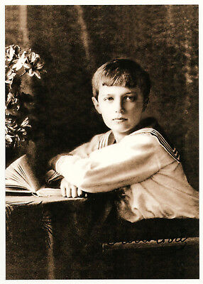 Emperor Nicholas II and tsesarevich Alexis Russian Romanov Royalty Postcard