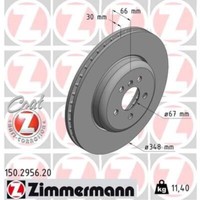 Zimmermann 2X Bremsscheibe Vorne Ø348 Mm InnenbelüFtet FüR BMW X3 G01 Xdrive30D