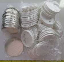 Parts to Use with Button Maker 2 1/4 Supplies Silver color - 50 complete sets