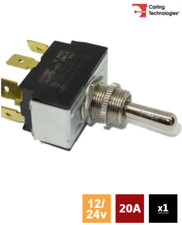 Carling 273.106 G-Series (ON)/OFF 12/24V DP Metal Toggle Switch Ø12.7mm