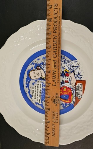 1969 First Man On Moon Commemorative Plate Neil Armstrong Wapakoneta Ohio VTG - Picture 5 of 5