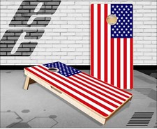 American Flag Flat Cornhole Boards Bean Bag Toss Game
