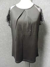 Marble Lace Sleeve Top Black XL RRP £34 TD8 XX 14