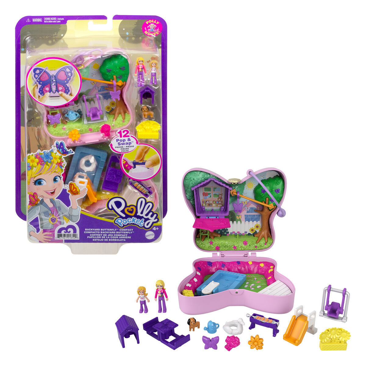 Mattel Polly Pocket Big Pocket World 12 Pop & Swap Pieces Kids Play Toy  Assorted