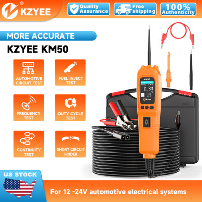 Kzyee Car Electrical Circuit Probe Tester with AC DC Current Resistance Tester