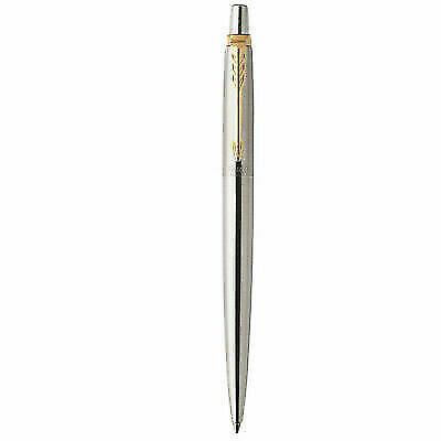 Parker Jotter Stainless Steel Gold Trim Ballpoint Pen - Picture 1 of 1