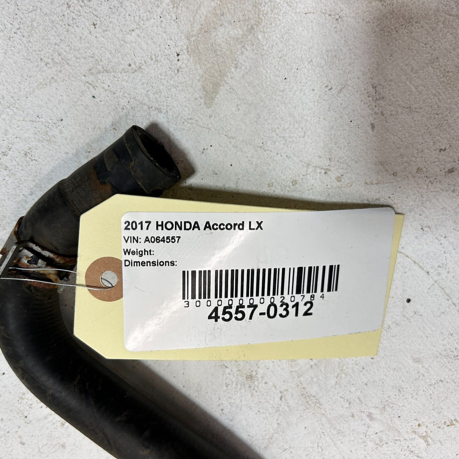 2018-2020 HONDA ACCORD 1.5L HEATER WATER COOLANT OUTLET HOSE TUBE PIPE OEM
