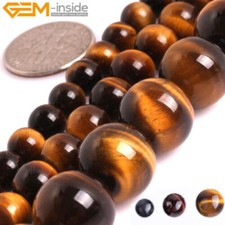 Natural Red Blue AA Tiger's Eye Beads Round Loose Beads For Jewelry Making 15"