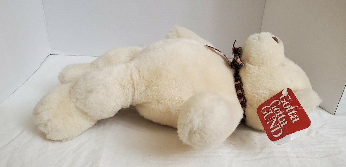 Vintage 1980s Gund Bear Dumpling 2329 Cream 15 Vintage 1980s Gund Bear Dumpling 2329 Cream 15