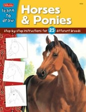Draw and Color: Horses  Ponies: Step-by-step instructions for 2