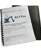 Mini Excavator Compact Track Hoe Rippa R13 Operation & Maintenance Manual