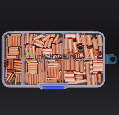 7 size  250PCS Copper connecting pipe wire joint copper tube intermediate joint