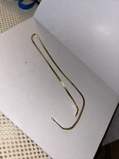 necklace gold tone 18 inch long 1/8 inch width flat chain