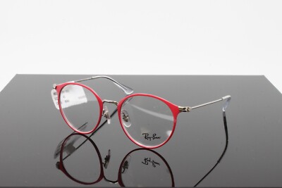 Ray Ban Junior Kids Eyeglasses Metal Round Frames Pink Silver 45mm  RY1053-4066