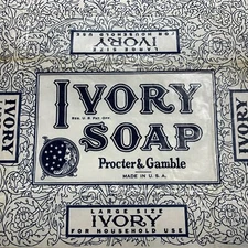 Early 1900’s Ivory Soap Wrapper Label Procter And Gamble Man In Moon 🌙 Logo