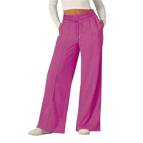 Damen Sporthose Lange Hose Jogginghose Weites Bein Hose Freizeithose - Bild 21 von 34