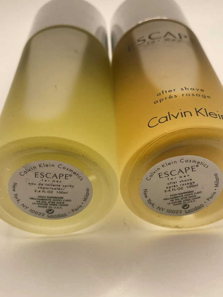 Conjunto masculino Escape By Calvin Klein 3,4 oz Eau de Toilette spray + 3,4 oz pós-barba RARO - Imagem 3 de 4