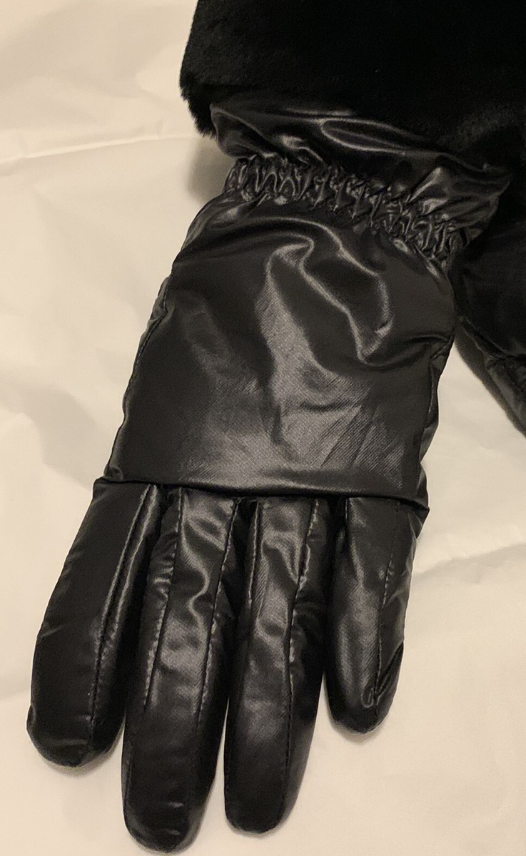 UGGS UGG FONTANNE SMART GLOVES SHEARLING TRIM BLACK S/M