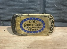 1983 NAP Inc. Solid Brass God - America Belt Buckle FO8