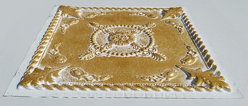 "Sistema de rejilla, Pop In, 24"" x 24", 3D, PVC, azulejos de techo, JOYA antigua ORO blanco - Imagen 2 de 3
