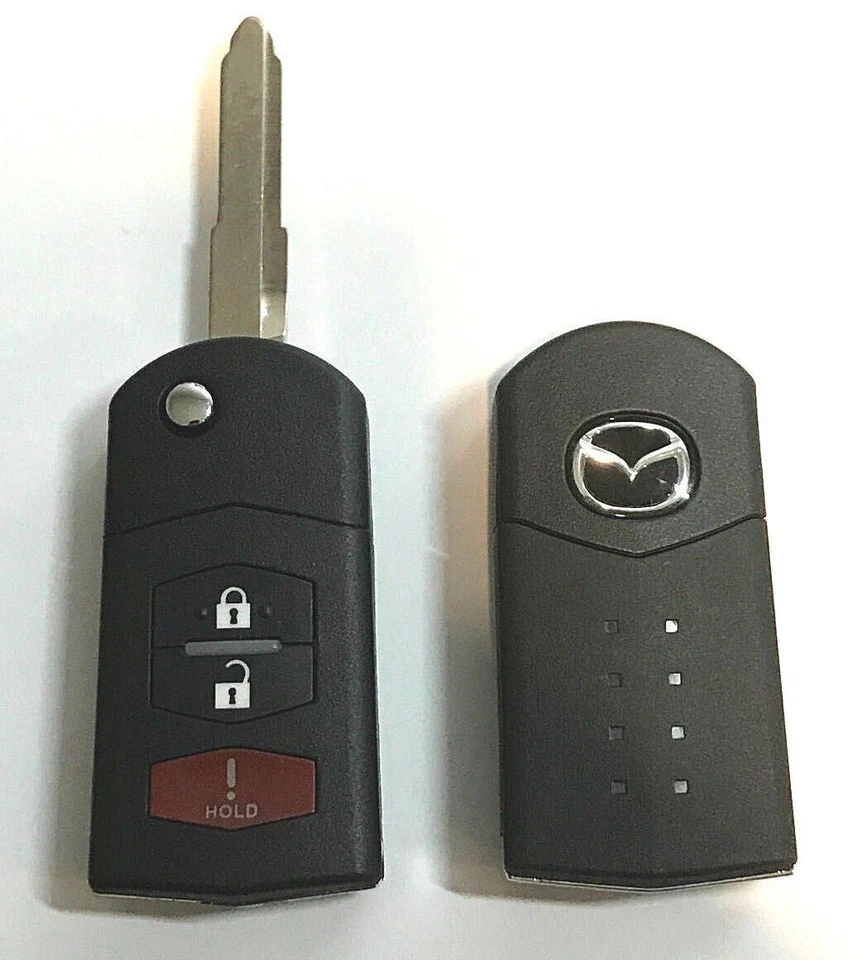 3 Btn REMOTE FLIP KEY FOR MAZDA  2 3 5 6 CX7 CX9 MX5 RX8 05-14 BGB NEW Uncut - Image 2 of 4