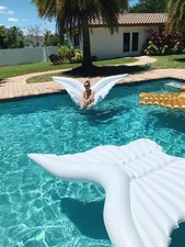Angel Wing Pool Float Butterflies Wings Pool Party Wedding Mattress Luxury GOLD