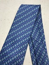 Vintage Men's Necktie Tie Classic Mr Blackwells Blue Geometric Spots