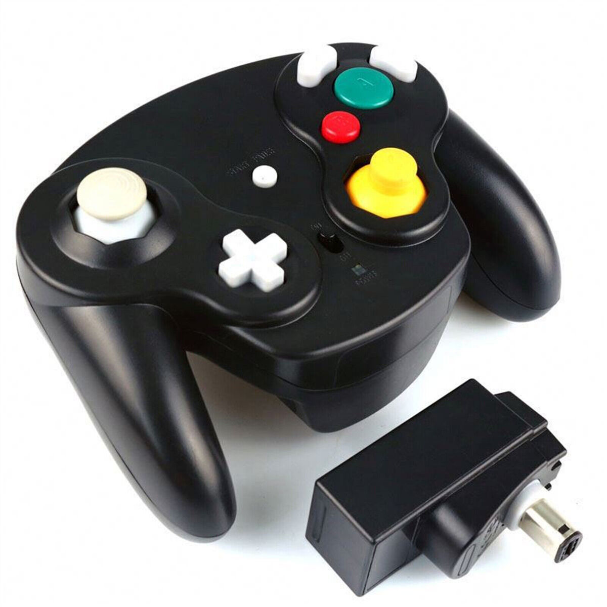For Nintendo GameCube GC Wii With Adapter 2.4G Black For Nintendo GameCube GC Wii With Adapter 2.4G Black