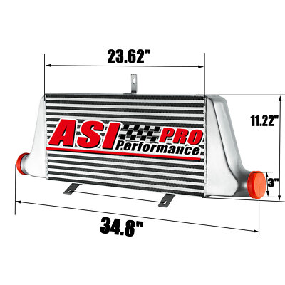 Aluminum Intercooler 3'' In/Outlet For S13 S15 S14 R32 R33 RB25 SR20 Turbo