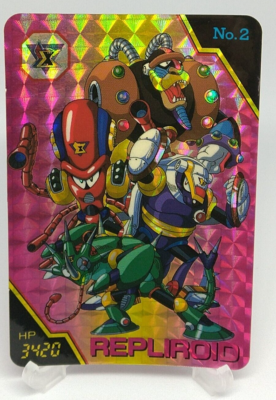 Mega Man X Rockman X Bandai Carddass No.2 Holo Japanese Retro Game