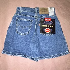 Vintage 1990  s Levis Girls Denim Shorts, Deadstock NWT, Size 10