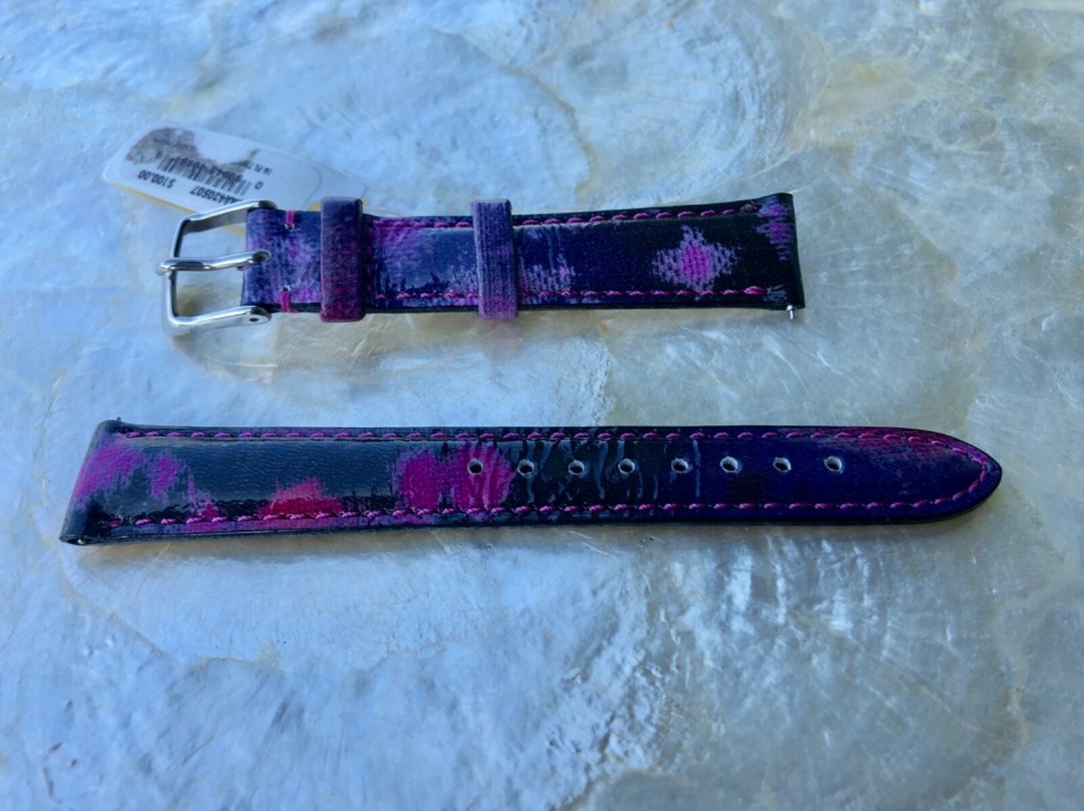 NEW MICHELE DECO SEREIN 16mm TWILIGHT PURPLE WATCH STRAP  display picture 2