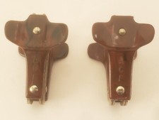 Lot Of 2 Vintage ACE Staple Removers Brown & Black Faux Wood Grain Made In USA