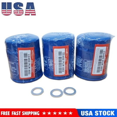 #ad Oem For Honda 15400 PLM A02 Oil Filter 3 Pk Filters 3 Washers $17.51