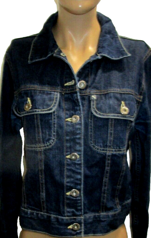 SILVER clothing company women jeans jacket made in Canada size M Medium